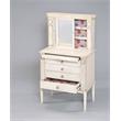 ACME Leven Wooden Jewelry Armoire with 5 Drawers in Antique White