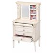 ACME Leven Wooden Jewelry Armoire with 5 Drawers in Antique White
