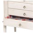 ACME Leven Wooden Jewelry Armoire with 5 Drawers in Antique White