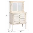 ACME Leven Wooden Jewelry Armoire with 5 Drawers in Antique White