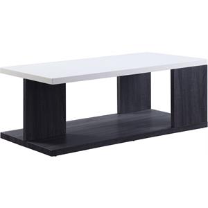 acme pancho coffee table in gray and white high gloss
