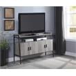 ACME Samiya Wooden 1-Shelf TV Stand with 4 Doors in Gray Oak and Black