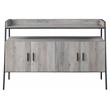 ACME Samiya Wooden 1-Shelf TV Stand with 4 Doors in Gray Oak and Black
