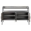 ACME Samiya Wooden 1-Shelf TV Stand with 4 Doors in Gray Oak and Black