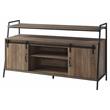 ACME Rashawn Wooden TV Stand with 2 Open Shelves in Rustic Oak and Black