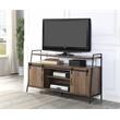 ACME Rashawn Wooden TV Stand with 2 Open Shelves in Rustic Oak and Black