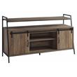 ACME Rashawn Wooden TV Stand with 2 Open Shelves in Rustic Oak and Black