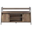 ACME Rashawn Wooden TV Stand with 2 Open Shelves in Rustic Oak and Black