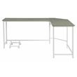 ACME Bambina Wooden Top Computer Desk with Computer Holder in Gray and White
