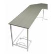 ACME Bambina Wooden Top Computer Desk with Computer Holder in Gray and White