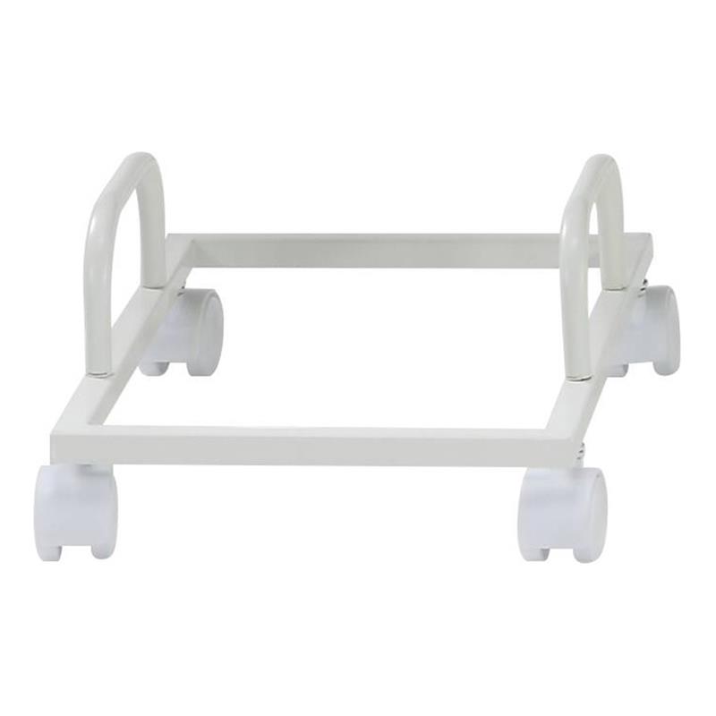 ACME Bambina Wooden Top Computer Desk with Computer Holder in Gray and White