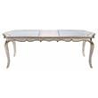 ACME Esteban Wooden Dining Table with Extension Leaf in Antique Gold Champagne