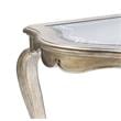 ACME Esteban Wooden Dining Table with Extension Leaf in Antique Gold Champagne