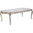 ACME Esteban Wooden Dining Table with Extension Leaf in Antique Gold Champagne