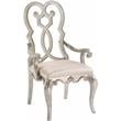 ACME Esteban Velvet Upholstered Arm Chair in Ivory