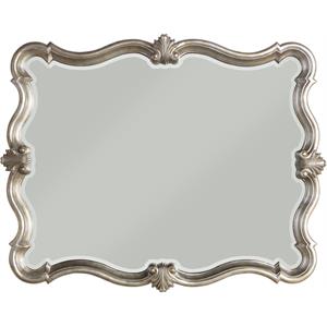 acme esteban horizontal wall mirror with wooden frame in antique champagne