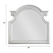 ACME Florian Wooden Arched Frame Mirror with Beveled Edge in Antique White
