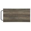ACME Lona Wooden Top Kitchen Island with Slatted Shelves in Rustic Oak and Black