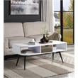 ACME Halima Wooden Coffee Table with Storage in White and Black