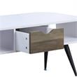 ACME Halima Wooden Coffee Table with Storage in White and Black