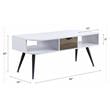 ACME Halima Wooden Coffee Table with Storage in White and Black
