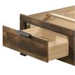 ACME Morales Wooden Storage Eastern King Bed with 2 Drawers in Rustic Oak