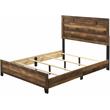 ACME Morales Wooden Eastern King Bed with Panel Headboard in Rustic Oak