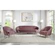 ACME Abey Velvet Upholstery Sofa with Tight Back and Seat Cushion in Pink