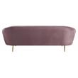 ACME Abey Velvet Upholstery Sofa with Tight Back and Seat Cushion in Pink