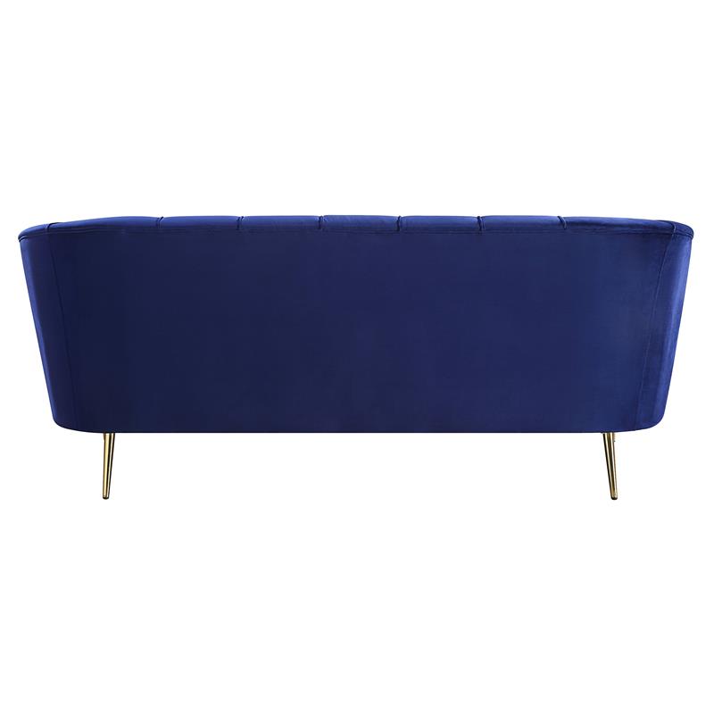 ACME Eivor Tufted Velvet Upholstery Sofa with Recessed Arm in Blue