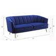 ACME Eivor Tufted Velvet Upholstery Sofa with Recessed Arm in Blue