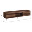 ACME Raceloma Wooden 2-Drawer TV Stand with LED Lighting in Walnut and Chrome