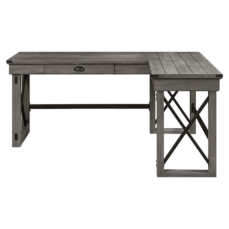 ACME Talmar Wooden Writing Desk with Lift Top in Weathered Gray