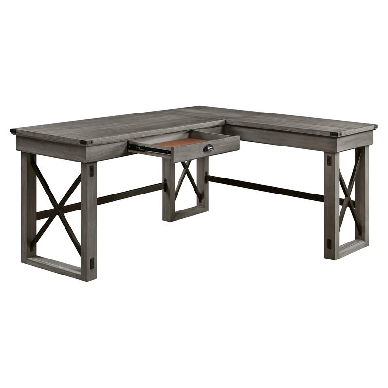 ACME Talmar Wooden Writing Desk with Lift Top in Weathered Gray