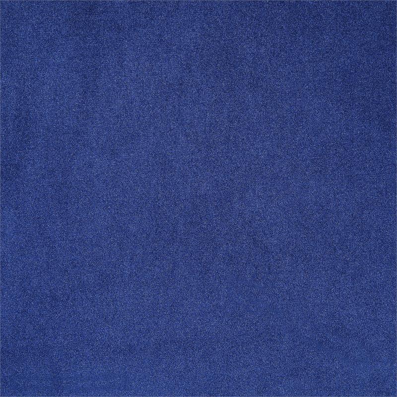 ACME Cambrie Velvet Upholstery Side Chair in Blue and Mirrored Silver (Set of 2)