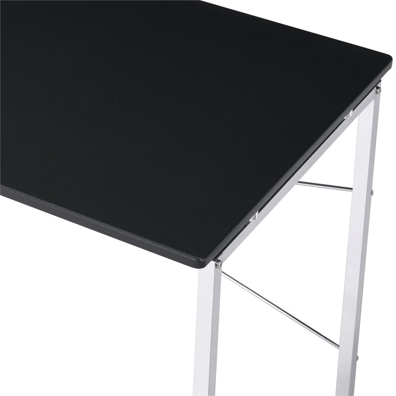 ACME Tennos Vanity Desk in Black & Chrome Finish