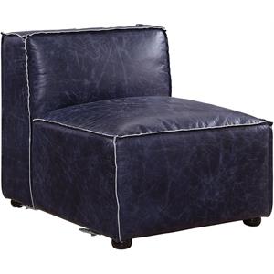 acme birdie sectional sofa in vintage brown top grain leather