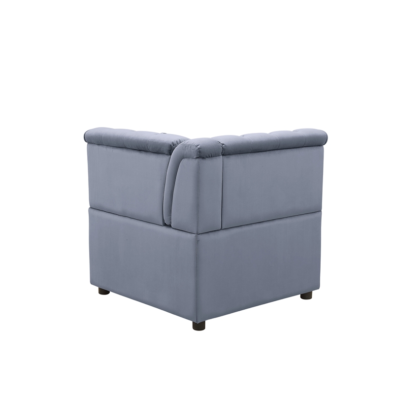 ACME Bois II Sectional Sofa in Gray Velvet