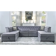 ACME Bois II Sectional Sofa in Gray Velvet