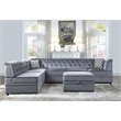 ACME Bois II Sectional Sofa in Gray Velvet