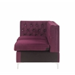 ACME Jaszira Pine Wood and Velvet Upholstered 6-Piece Sectional Sofa in Burgundy