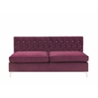 ACME Jaszira Pine Wood and Velvet Upholstered 6-Piece Sectional Sofa in Burgundy