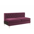 ACME Jaszira Pine Wood and Velvet Upholstered 6-Piece Sectional Sofa in Burgundy