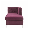 ACME Jaszira Pine Wood and Velvet Upholstered 6-Piece Sectional Sofa in Burgundy