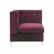 ACME Jaszira Pine Wood and Velvet Upholstered 6-Piece Sectional Sofa in Burgundy
