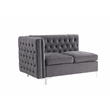 ACME Jaszira Sectional Sofa in Gray Velvet