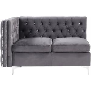 ACME Jaszira Sectional Sofa in Gray Velvet