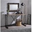 ACME Jodie Console Table in Rustic Oak & Black Finish
