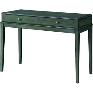 acme manas console table in antique green finish