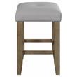 ACME Charnell Faux Leather Counter Height Stool in Gray and Oak Set of 2